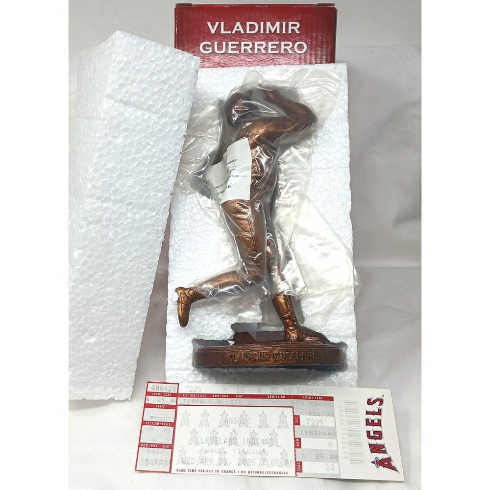 Vladimir Guerrero 2004 AL MVP Angels Stadium Exc Bronzed Style W/ Box Ticket #S4